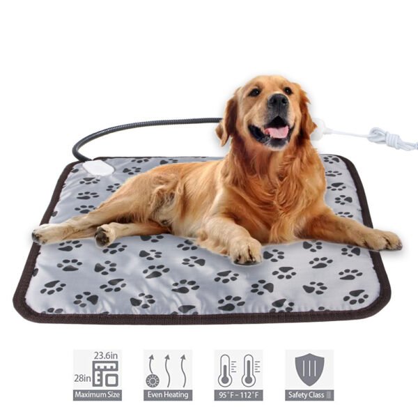 Pet Heating Pad For Dog Cat Heat Mat Indoor Electric Waterproof Dog Heated Pad With Chew Resistant Cord Winter Pet Blanket Warmer - Image 6