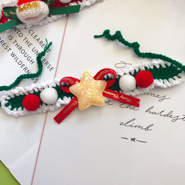 Wool Pet Collar Hand Woven Collar Christmas Pet Accessories - Image 5
