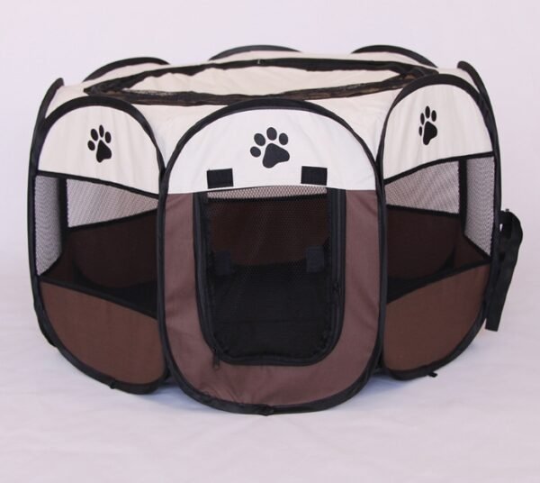 Fast folding octagonal pet fence, 600D Oxford cloth, waterproof and catching cat, dog cage, pet cage - Image 3