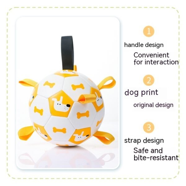 Dog Interactive Football Toys Training Balls Pet Sporty Bite Chew Teething Ball With Cute Printing - Image 4