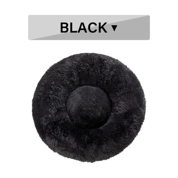 Fluffy Donut Dog Bed  Warm Soft Long Plush Pet Cushion Bed Washable Pet Sofa Mat Calming - Image 5