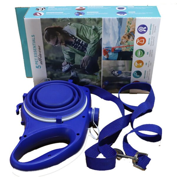 Pet Supplies With Water Bottle, Cup, Pet Rope - Image 2