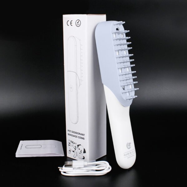 Pet Silicone Massage Brush Deodorant Sterilization Comb Handle Dog Grooming Shaving Massage Cleaning Comb Fur Remove Brush - Image 2
