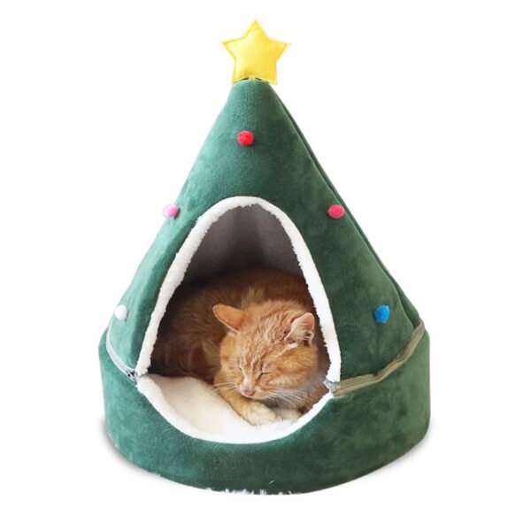 Christmas Tree Pet Bed Winter Warm Pet Nest Cat House Dog pet supplies - Image 10