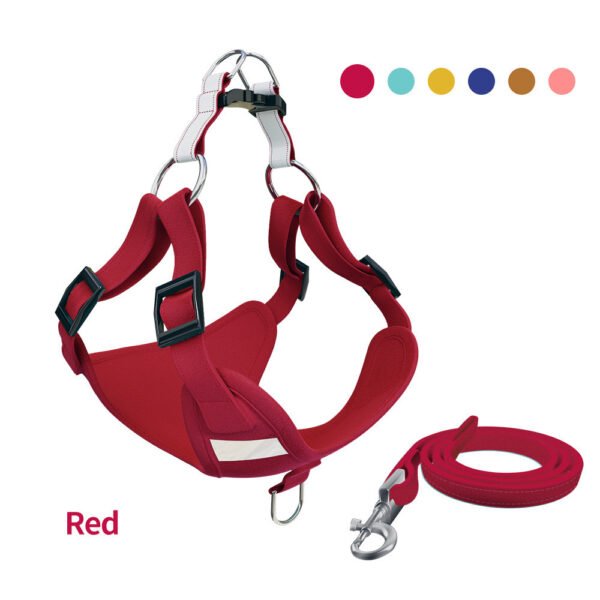 Pet Dog Harness Reflective Dog Leash Vest Type Harness Set - Image 3