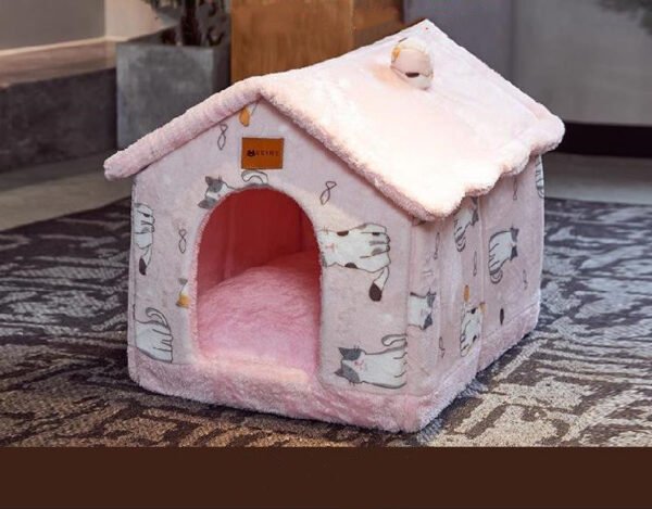 Foldable Dog House Pet Cat Bed Winter Dog Villa Sleep Kennel Removable Nest Warm Enclosed Cave Sofa - Image 7