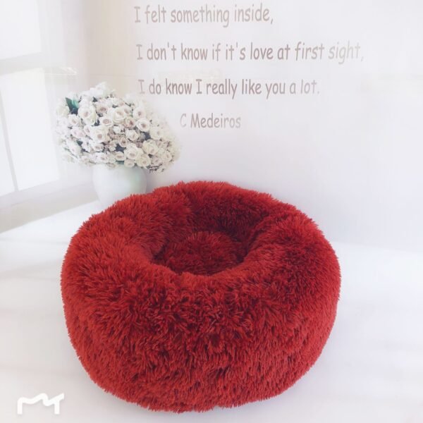 Small Dogs Round Plush Cat Litter Kennel Pet Nest Mat Puppy Beds - Image 3