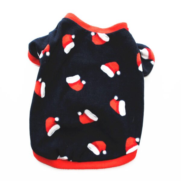 Dog Christmas Clothing Optional Classic Pattern Christmas Hat Ginger Cake Autumn And Winter Pullover Fluffy Jacket Warm Hoodie - Image 5