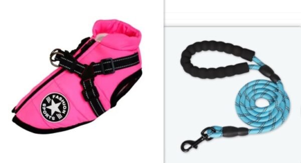 Waterproof Dog Clothes Winter Dog Coat With Harness Warm Pet Clothing - Image 8