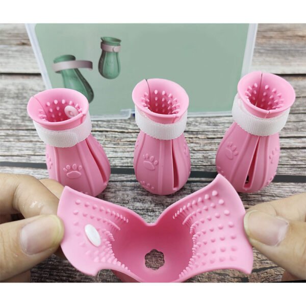 Adjustable Cat Foot Claw Cover Anti-Scratch Prickly Nail Glove Cat Boots For Cats Only, Anti-Scratch Cat Feet Claw Covers Adjustable Prickly Anti-Off Shoes Nail Glove - Image 6