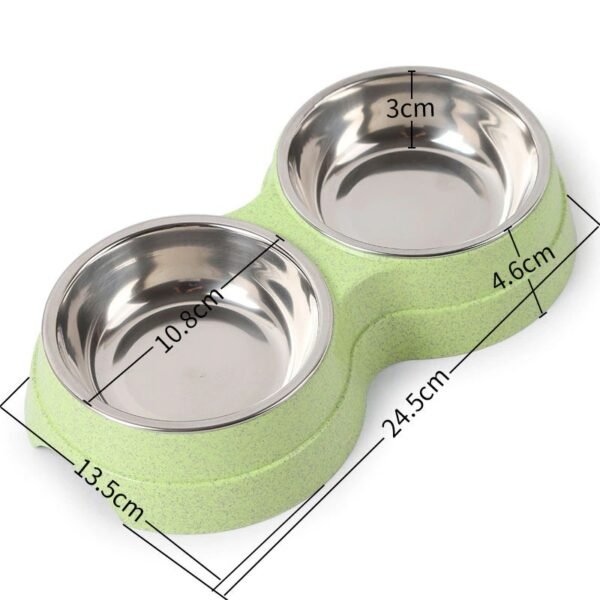 Double Pet Bowls Dog Food Water Feeder Stainless Steel Pet Drinking Dish Feeder Cat Puppy Feeding Supplies Small Dog Accessories - Image 10