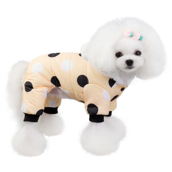 Warm big polka dot four-leg cotton jackets - Image 7