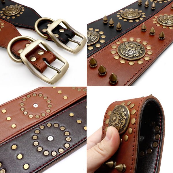 Studded Dog Collar Large Dog Anti-Bite Stud Dog Collar - Image 5