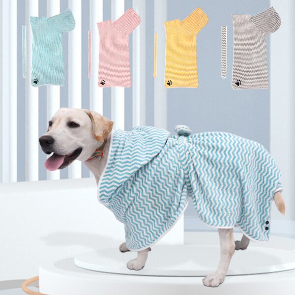 Pet Dogs And Cats Microfiber Bathrobe Towel - Image 3