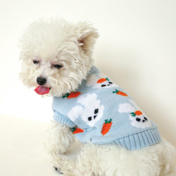 Bowknot Dog Cat Costume Hollow Knit Pet Sweater - Image 10