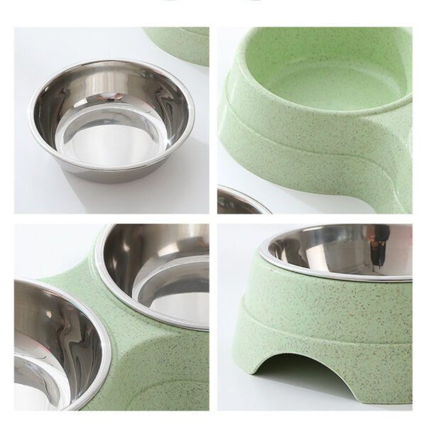 Double Pet Bowls Dog Food Water Feeder Stainless Steel Pet Drinking Dish Feeder Cat Puppy Feeding Supplies Small Dog Accessories - Image 5