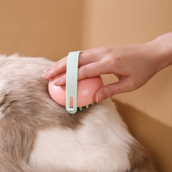 Pet Silicone Bath Massage Scrub Bath Brush For Cats And Dogs - Image 3