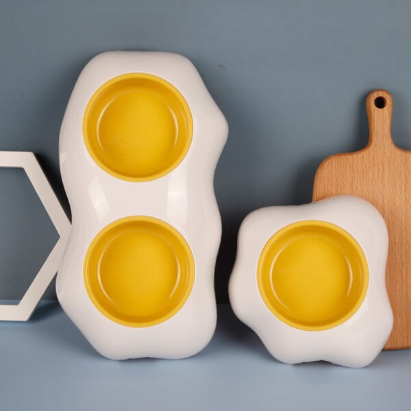Egg-shaped Pet Bowl Drinking Water Single Bowl Double Bowl Pet Feeding Bowl - Image 9
