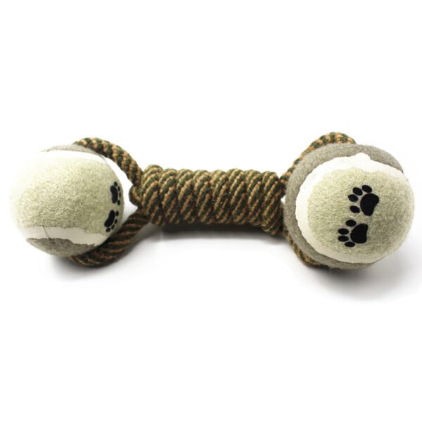 Cotton Rope Tennis Dumbbell Dog Toy - Image 4