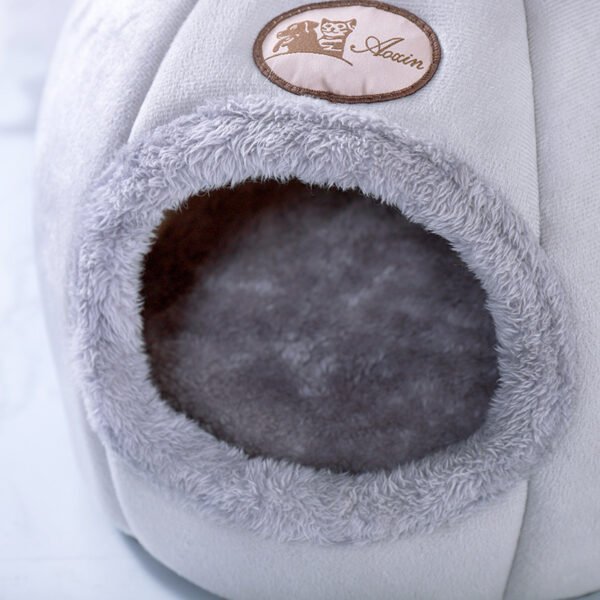 Semi-enclosed warm and fluffy pet nest - Image 3