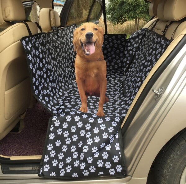 Footprint Dog Transporters Waterproof Back Back Pet Dog Seat Car Mat Cover Hammock Protector With Safety Belt D1010 - Image 3