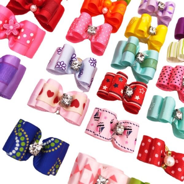 Pet Head Flower Bow Hair Accessories - Image 2