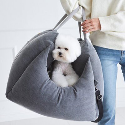 Pet Dog Car Seat Carrier Basket Portable Safety Travelling Mesh Hanging Bags