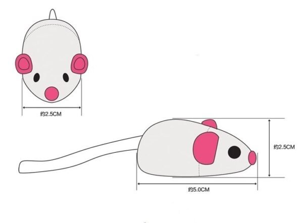 Cat toy cat fake mouse toy tiantian cat rabbit skin mouse (5 packs) funny cat toy - Image 7
