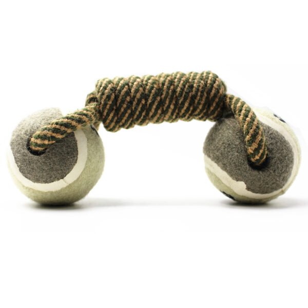 Pet Dumbbell Rope Tennis Ball Chew Toys Teeth Cleaning - Image 2