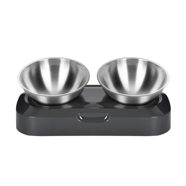 Pet Stainless Steel Bowl Pet Double Night - Image 4