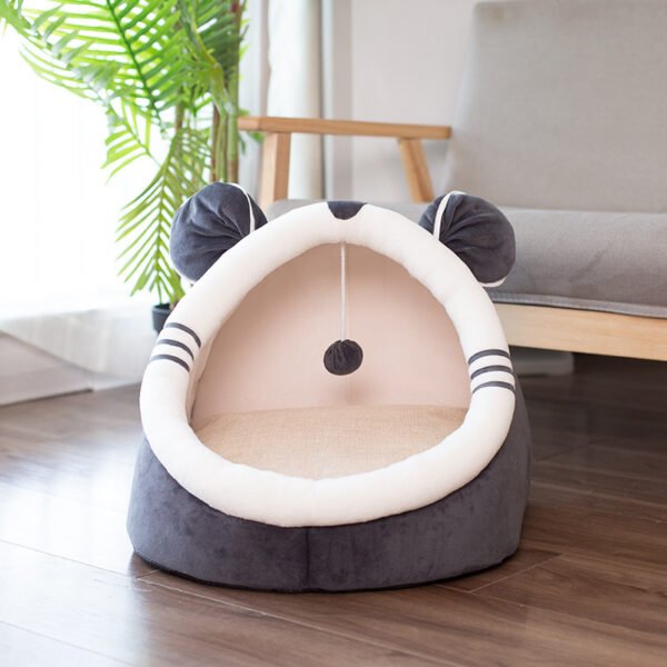 Pet cat litter closed cat litter kennel winter plus velvet - Image 5