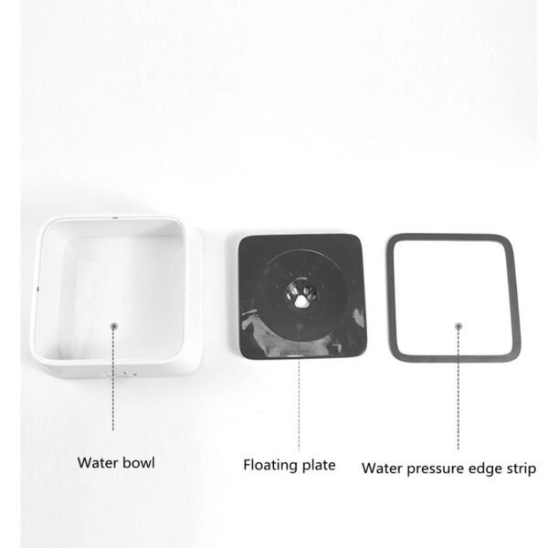 2L Cat And Dog Basin With Floating Bowl Anti-overflow Slow Water Inlet Distributor - Image 5