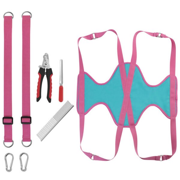 Pet Grooming Hammock For Cats & Dogs Hanging Harness Pet Supplies Kit With Nail Clippers Trimmer - Image 9