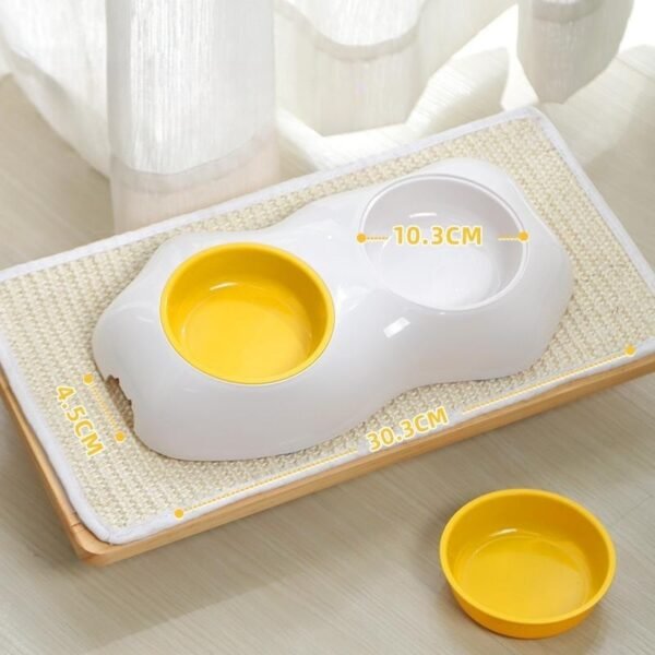 Egg-shaped Pet Bowl Drinking Water Single Bowl Double Bowl Pet Feeding Bowl - Image 5
