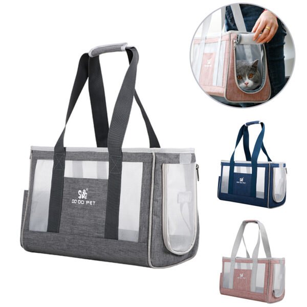 Portable Pet Cat Bag Breathable Dog Carrier Backpack Large Capacity Travel Pet Handbag