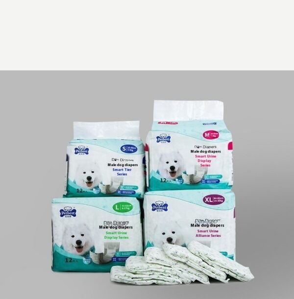 Petbest Male Dog Diaper Wearable Urine Display - Image 2