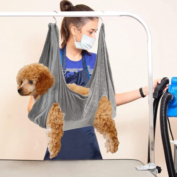 Dog Grooming Hammock, Nail Trimming Helper, Dog Grooming Harness Multifunctional Restraints, For Small Medium Large Dogs And Cats Bathing, Washing, Grooming, And Trimming Nails - Image 2