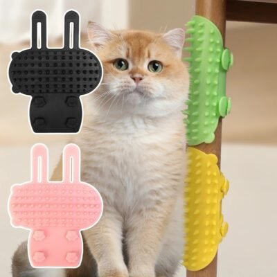 Pets Cat Hair Removal Massage Comb Scratching Rubbing Brush Kitten Grooming Self Cleaning Wall Corner