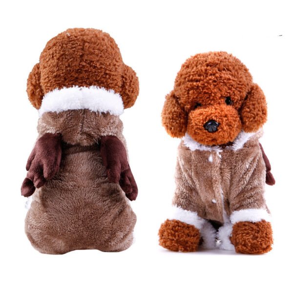 Pet Clothes Coral Velvet Puppy Clothing Cartoon Elk Cow Dog Dog Transfiguration - Image 4