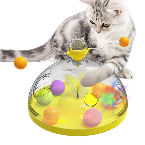 Meows Windmill Funny Cat Toys Interactive Multifunctional Turntable Pet Educational Toys With Catnip Luminous Ball Pinwheel Toys Pet Products - Image 5