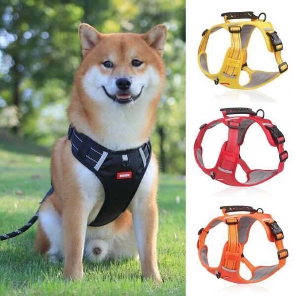 Nylon Dog Harness No Pull Breathable Reflective Pet Harness Vest For Small Large Dog Outdoor Running Dogs Training Accessories - Image 3