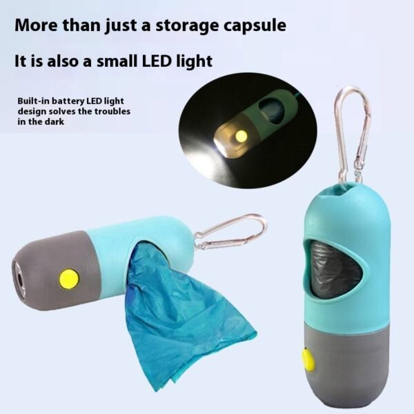 Led Light Pet Waste Bag Dispenser For Dogs Cats Dog Poop Scooper Bags Holder - Image 2