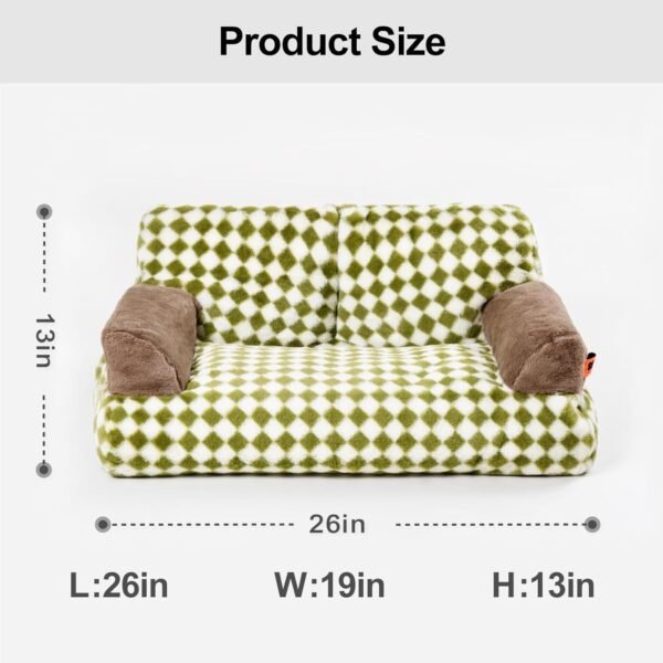 Fluffy Cat Couch  Washable Pet Couch Bed For Cats And Small Dogs Up To Non-Slip Dog Beds - Image 2