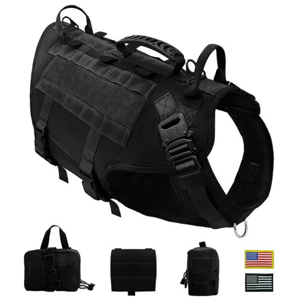 Malinois Large Dog Dog Hand Holding Rope Chest Vest Combat Clothes Dog Leash Dog Backpack Special Training Straps For Going Out - Image 2