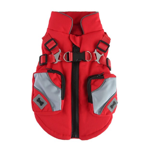Pet Winter Cotton Dog Clothes Zipper Jacket Dog Supplies - Image 3