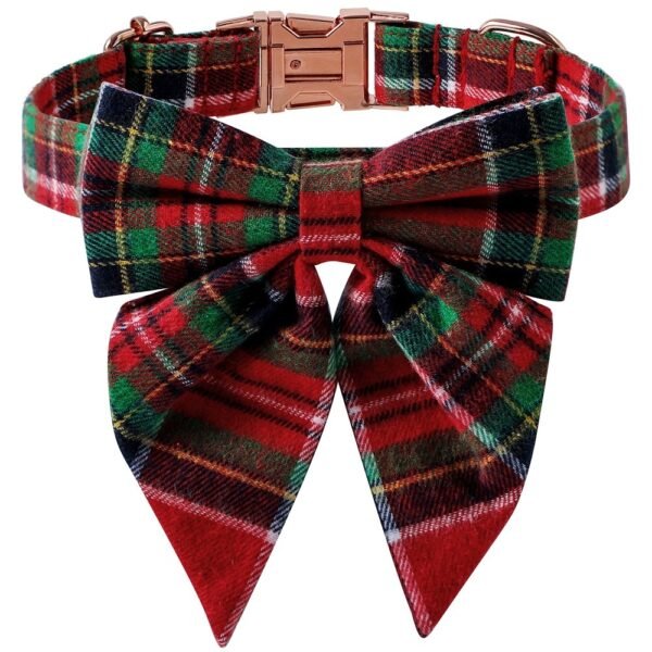 Christmas Dog Collar Rose Gold Buckle - Image 5