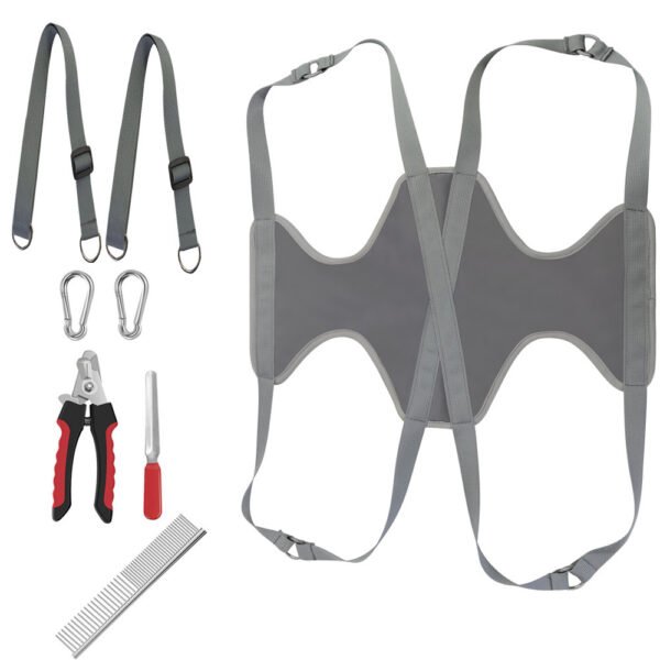 Pet Grooming Hammock For Cats & Dogs Hanging Harness Pet Supplies Kit With Nail Clippers Trimmer - Image 10