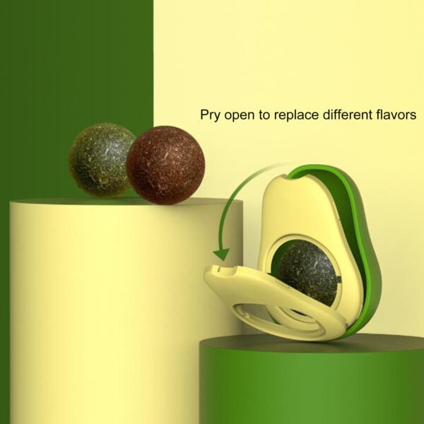 Cute Avocado Catnip Toys Cat Teeth Cleaning Toy Interactive Pet Toy - Image 2