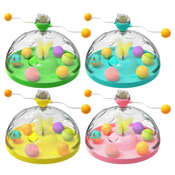 Meows Windmill Funny Cat Toys Interactive Multifunctional Turntable Pet Educational Toys With Catnip Luminous Ball Pinwheel Toys Pet Products - Image 6