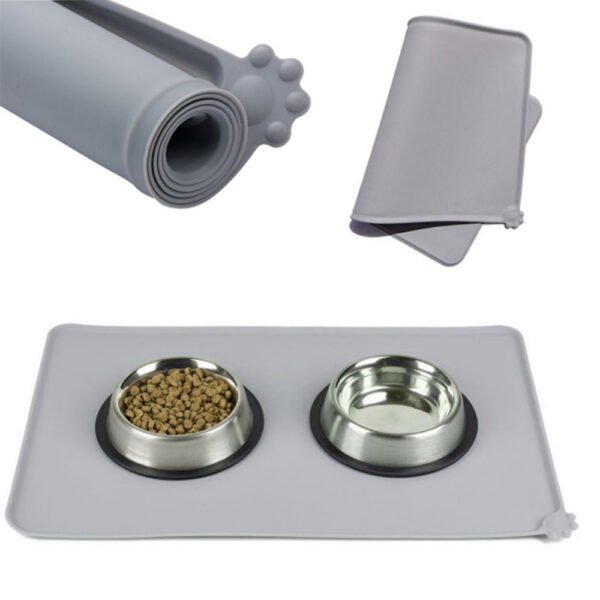 Waterproof Pet Mat For Dogs And Cats Pure Color Silicone Pet Food Mat - Image 8